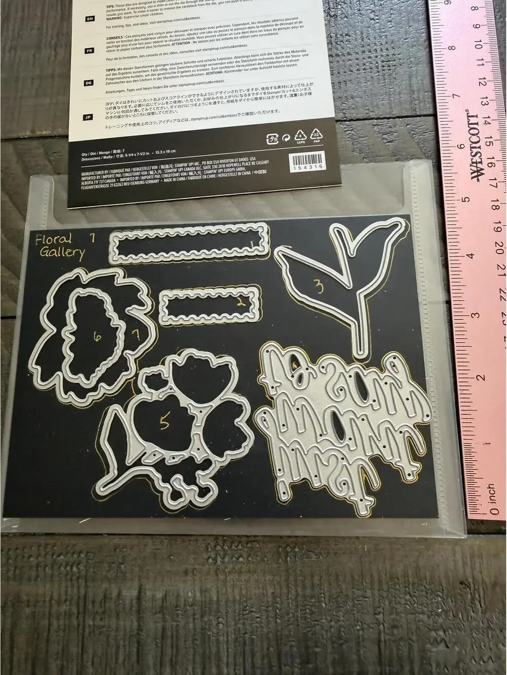 Stampin’ Up Floral Gallery Dies die cut set